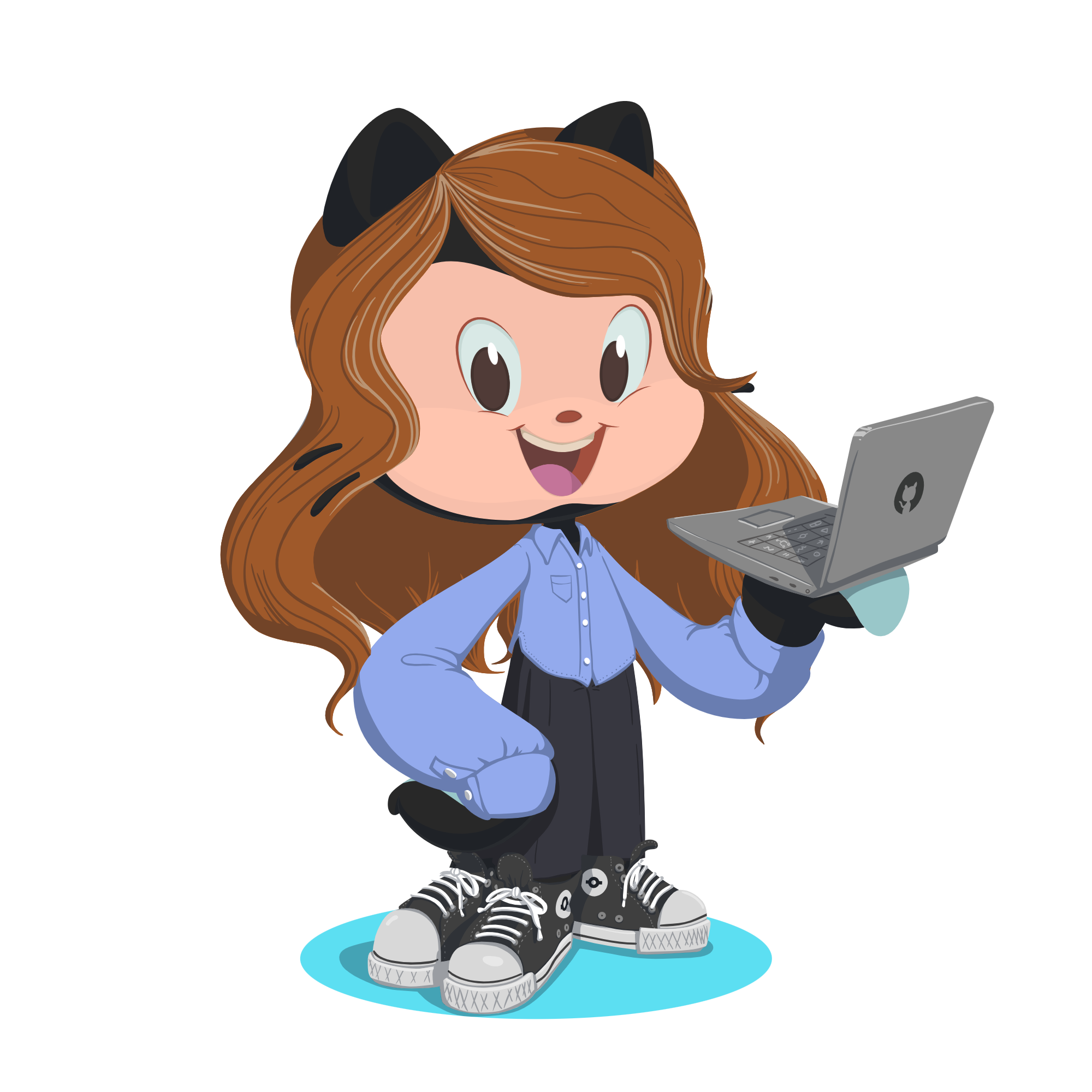 octocat animado segurando um coração