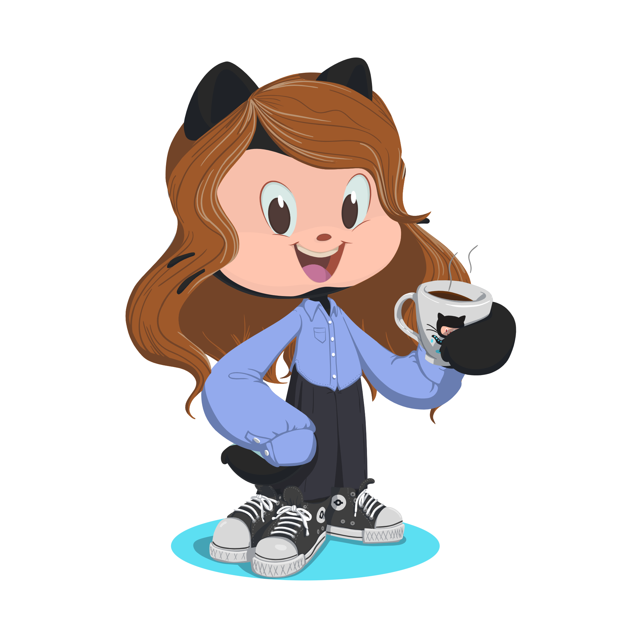 octocat animado segurando um coração